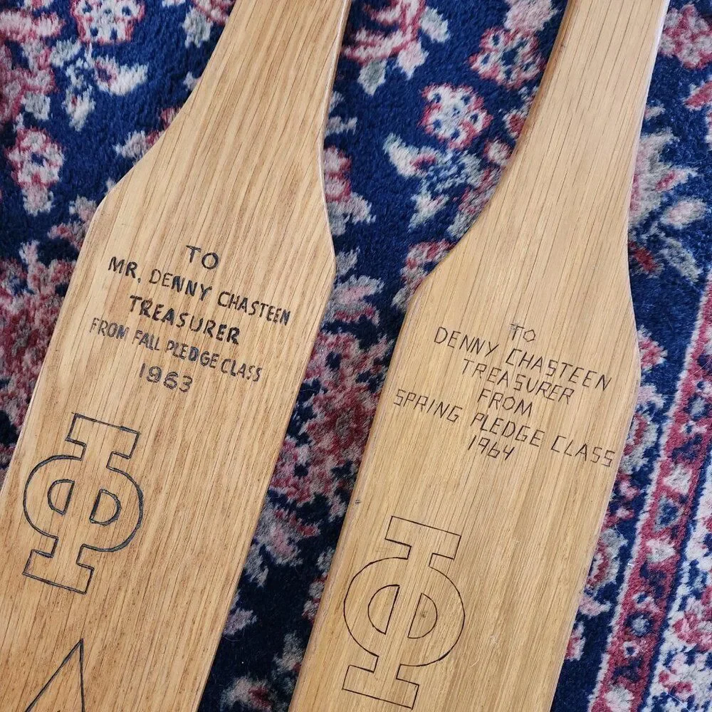 3 Phi Delta Theta UNH Fraternity Pledge Paddle Boards 1962 1963 1964 Vintage 24